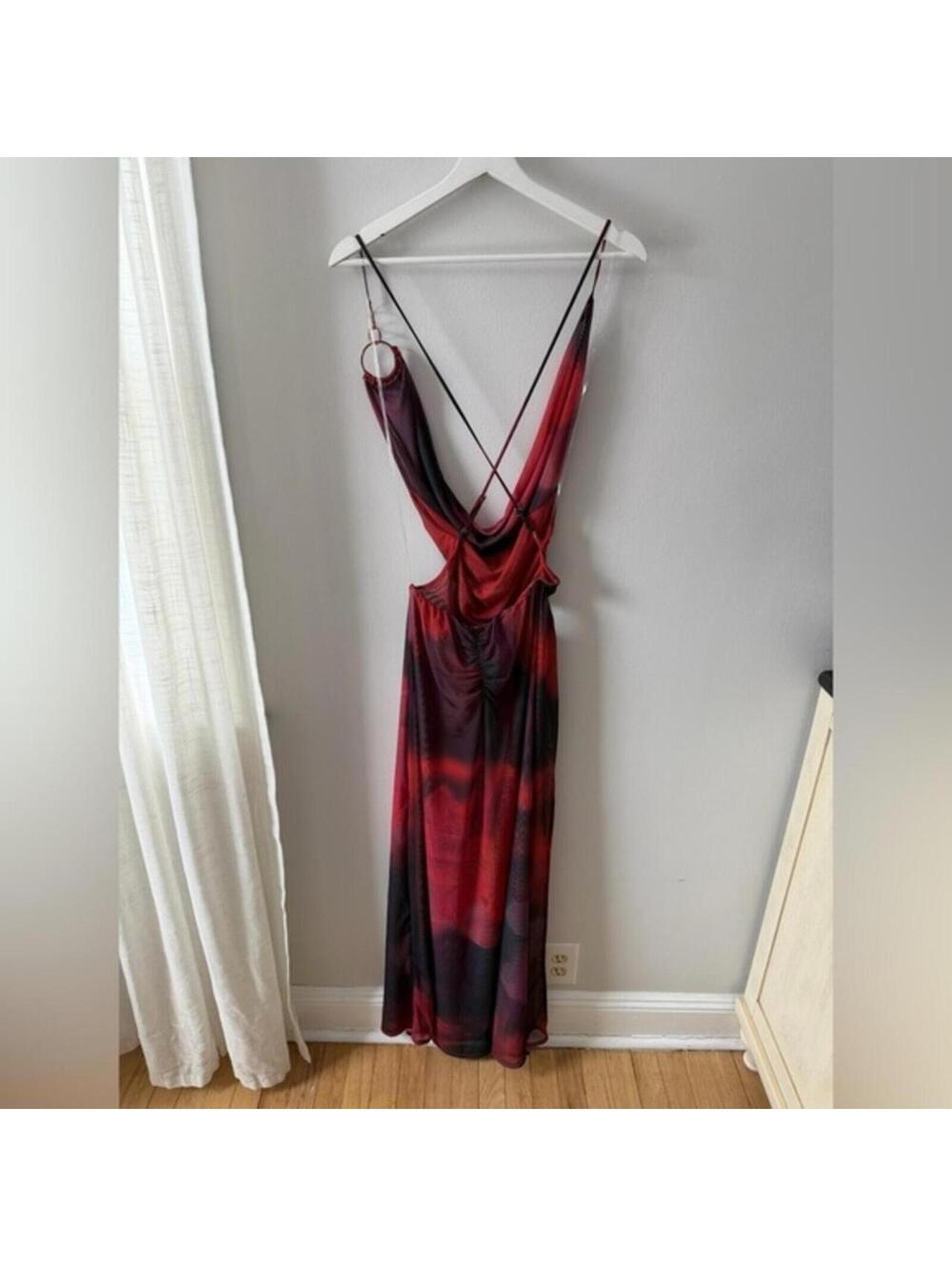 Jaded London Sedona Red Maxi Dress - Picture 5 of 9